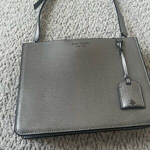 Kate spade, silver crossbody, new but no tags